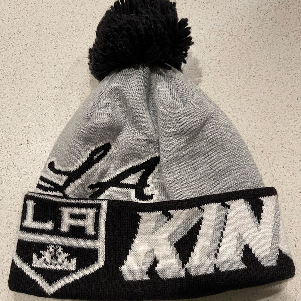 LA KINGS Black & Silver  Adidas Beanie